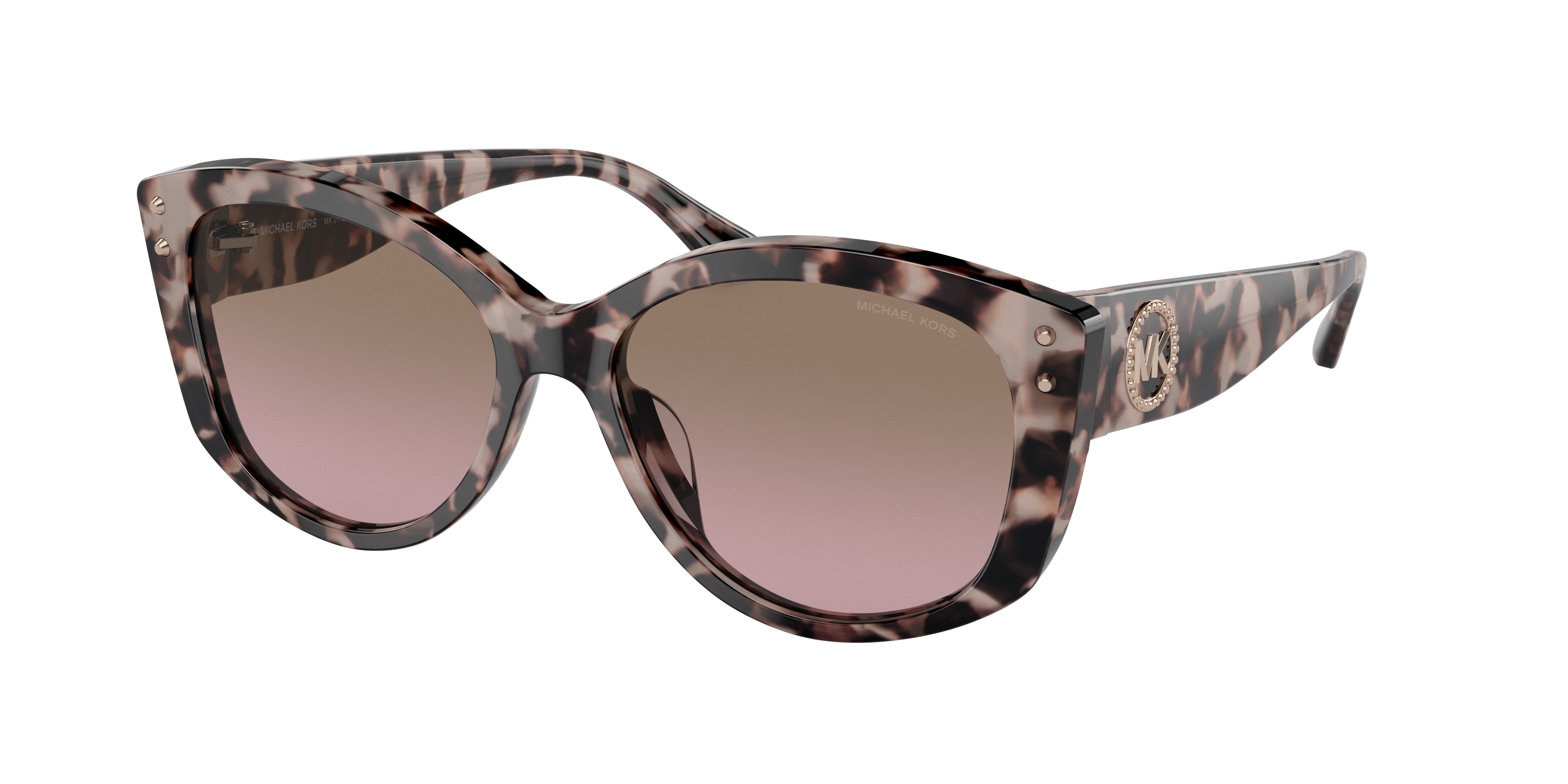 Michael Kors Femme MK2175U Charleston 392114 Lunettes De Soleil AcéTate Rose Marron GéOméTrique Normale Ombré-image